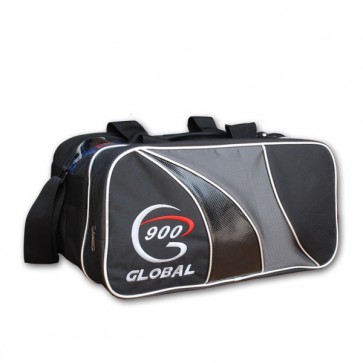 Double Tote Bag mit Schuhfach, schwarz/silber 900 Global