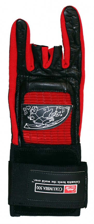 Handschuh Wrist Glove Deluxe Columbia, rot/schwarz, mit Metallverstärkung