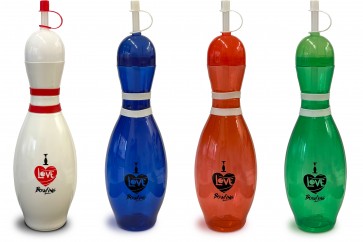 Trinkflasche Pin "I Love Bowling"